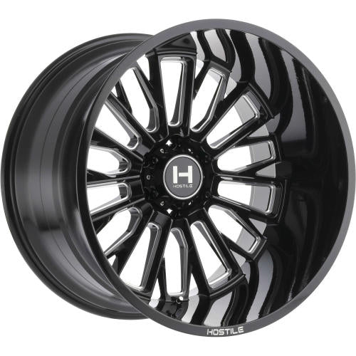 Hostile Fury Black Milled 22x10 -25mm