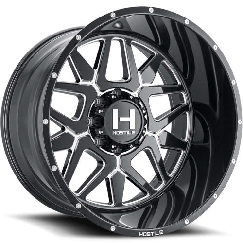 Hostile H128 Black Milled 26x12 -44mm