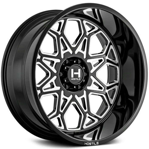 Hostile H132 Black Milled 22x12 -44mm