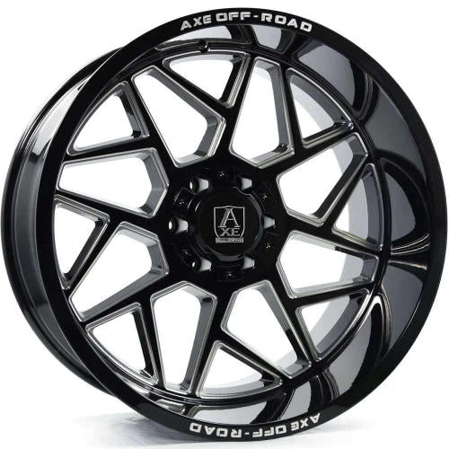 Axe Offroad Nemesis Black Milled 24x12 -44mm