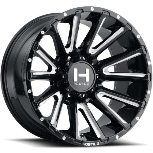 Hostile Typhoon Black Milled 22x12 -44mm