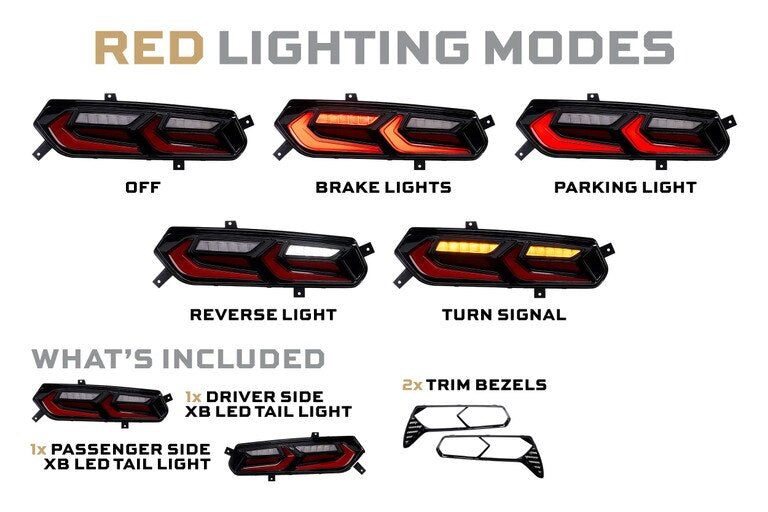 Morimoto XB LED Tail Lights: Chevrolet Corvette C7 2014-2019 C8 Style