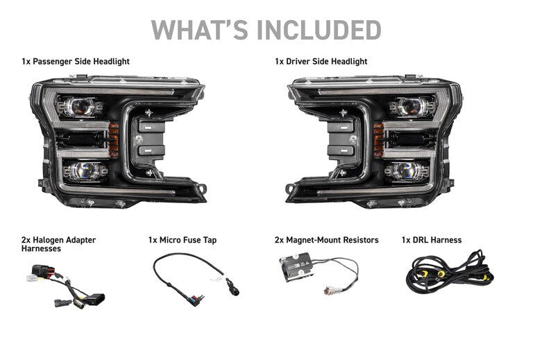 Morimoto XB Evo Hybrid LED Projector Headlights: Ford F150 2018-2020