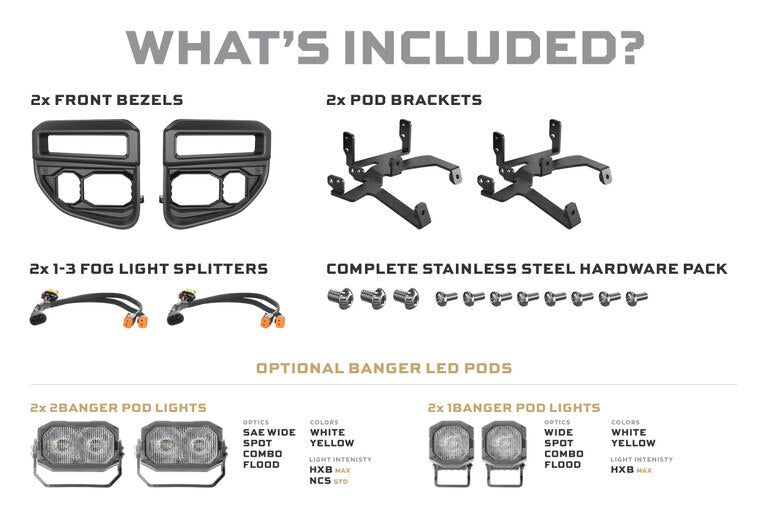 MORIMOTO BANGER LED FOG LIGHTS: FORD SUPER DUTY F250/F350/F450 OEM LED (20-22)