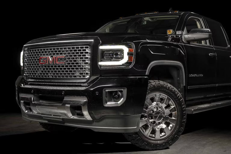 Morimoto XB Evo Hybrid LED Projector Headlights: GMC Sierra 2014-2018 1500 2015-2019 HD 2500/3500