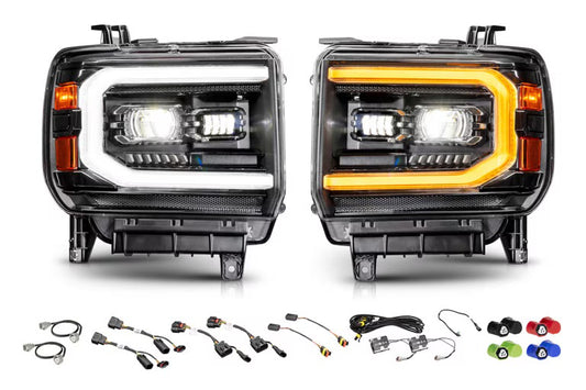 Morimoto XB Evo LED Projector Headlights: GMC Sierra 2014-2018 1500 2015-2019 HD 2500/3500