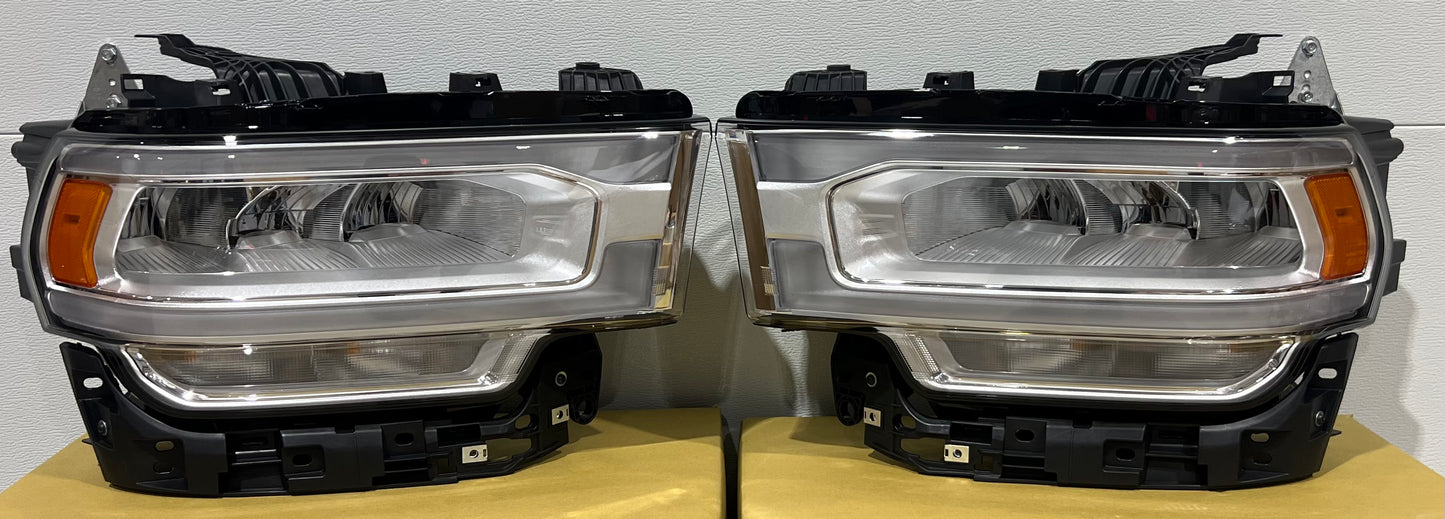 2019-2024 Ram 2500/3500 LED Reflector HeadLights (Chrome)