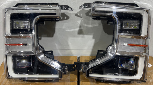2020-2022 Ford Super Duty F250/F350/F450 LED HeadLights (Chrome/Black)
