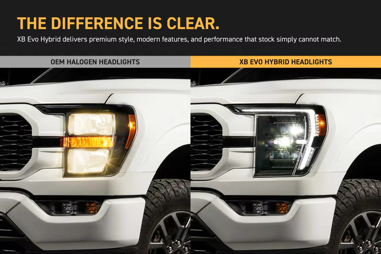 Morimoto XB Evo Hybrid LED Projector Headlights: Ford F150 2021-2023