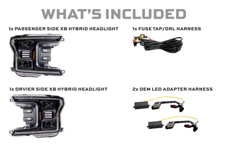 Morimoto XB Hybrid LED Projector Headlights: Ford F150 2018-2020