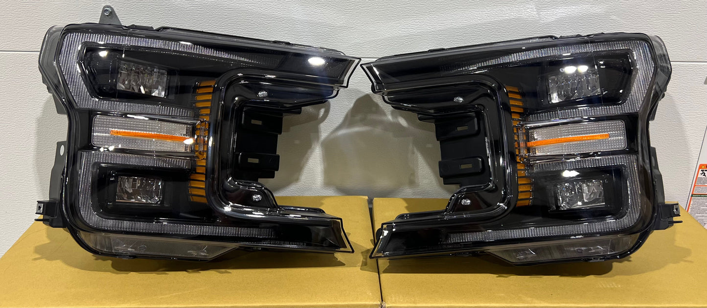2018-2020 Ford F150 LED HeadLights (Black)