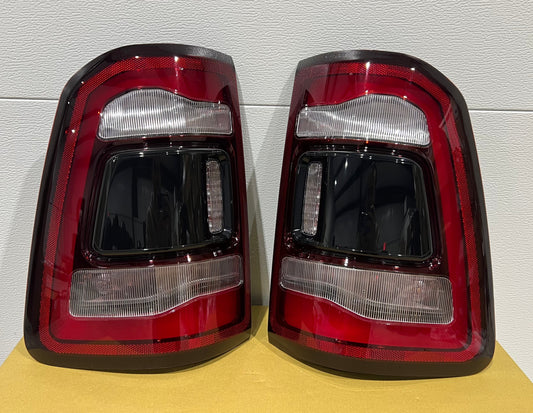2019-2024 Ram 1500 LED Tail Lights (Black/Red)