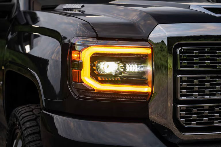 Morimoto XB Evo LED Projector Headlights: GMC Sierra 2014-2018 1500 2015-2019 HD 2500/3500