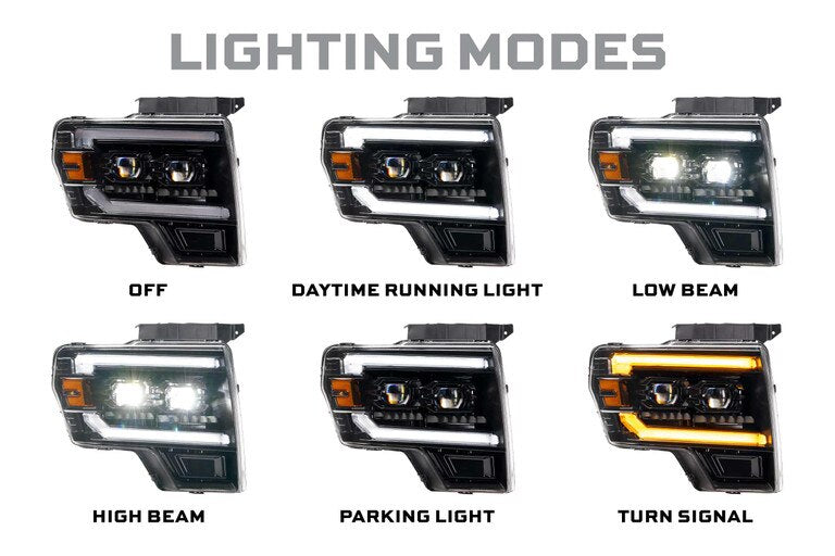 2009-2014 Ford F150 Morimoto XB EVO Hybrid LED Projector Headlights