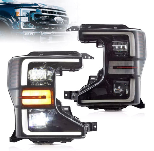 2020-2022 Ford F250/F350/F450 Super Duty Black OEM LED Style Headlights