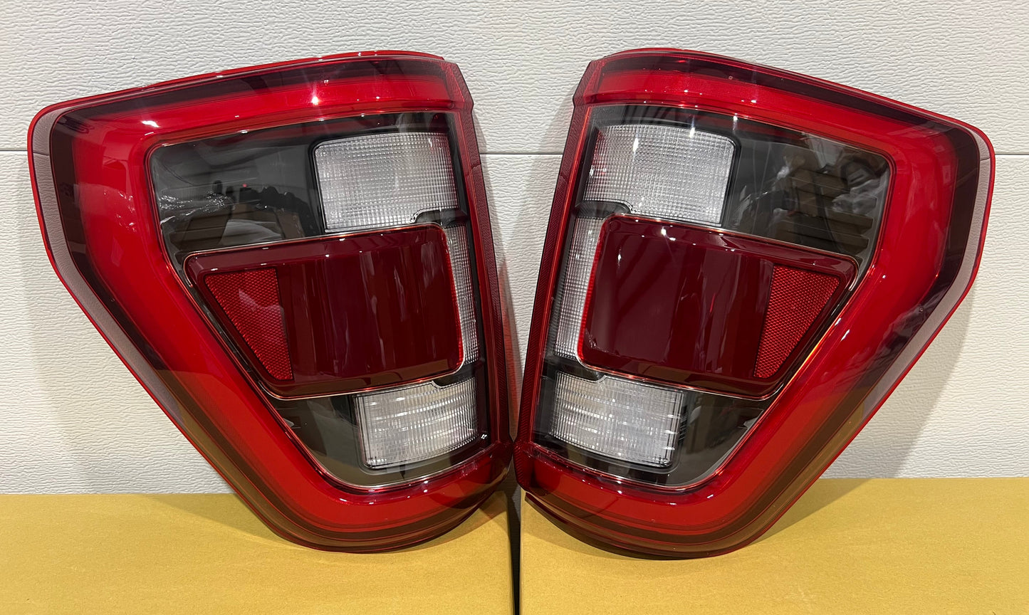 2021-2023 Ford F150 LED Tail Lights (Black/Red)