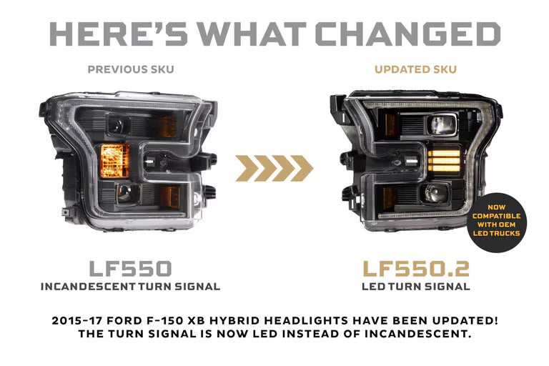Morimoto XB Hybrid LED Projector Headlights: Ford F150 2015-2017