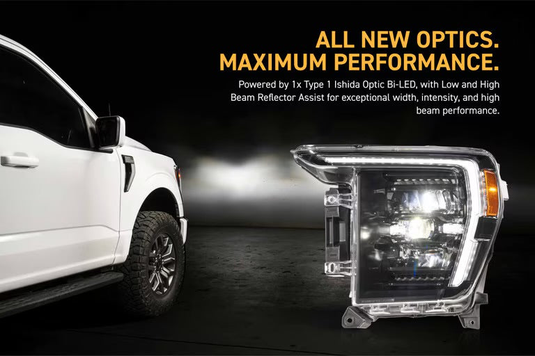 Morimoto XB Evo Hybrid LED Projector Headlights: Ford F150 2021-2023