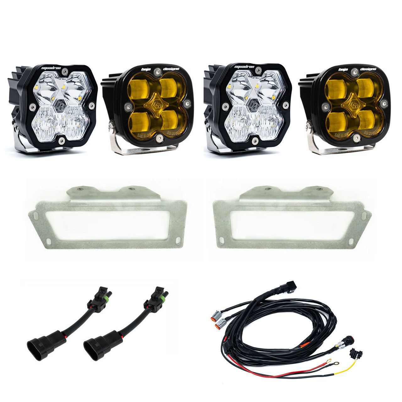 Dodge/Ram Squadron SAE Fog Pocket Light Kit Dodge 2009-2012 Ram 1500, 2010-2018 2500/3500 Dual Fog Pocket Light Kit Baja Designs