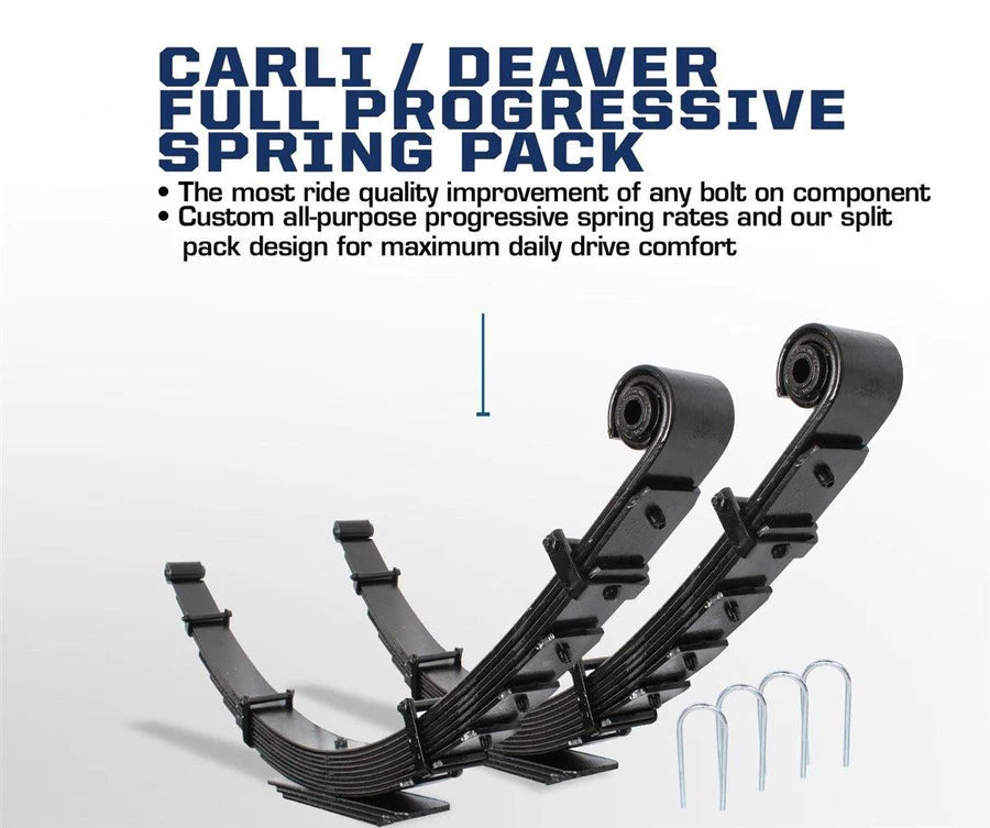 CARLI 2017-2024 FORD SUPER DUTY FULL PROGRESSIVE LEAF SPRINGS (4.5� LIFT)