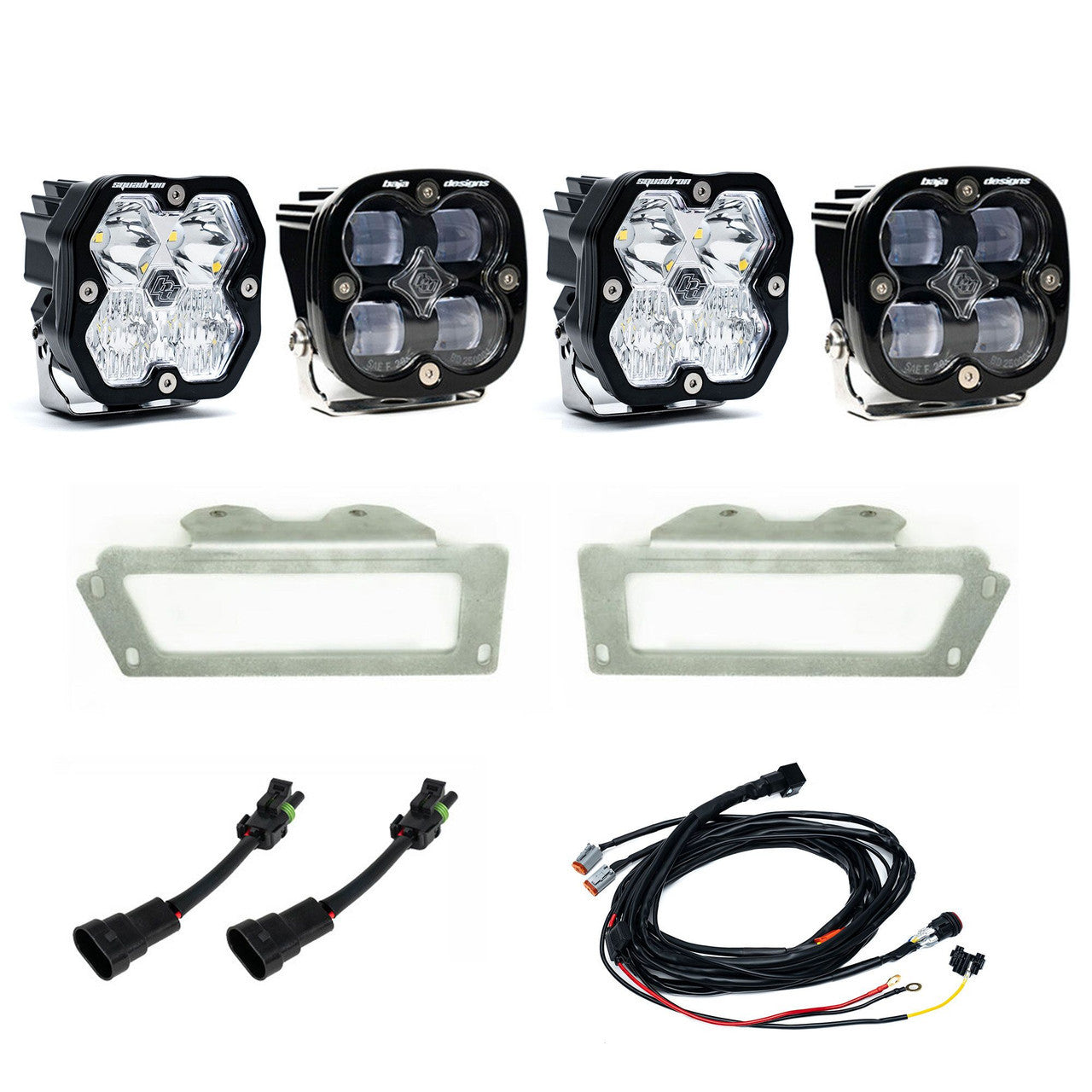 Dodge/Ram Squadron SAE Fog Pocket Light Kit Dodge 2009-2012 Ram 1500, 2010-2018 2500/3500 Dual Fog Pocket Light Kit Baja Designs