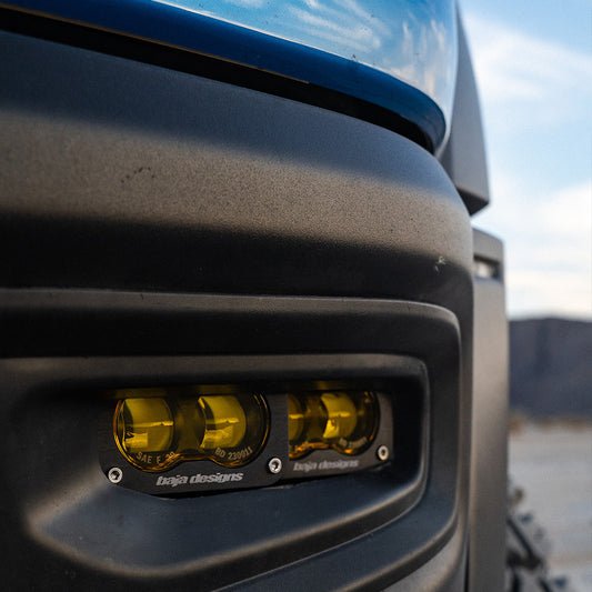 Dodge/Ram Dual S2 SAE Fog Pocket Light Kit Ram 2019-2024 1500 Rebel, 2021-2024 TRX Amber