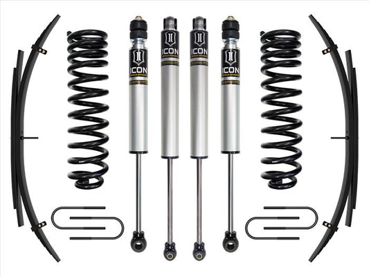 ICON 2008-2010 Ford F-250/F-350 Super Duty 4WD Diesel, 2.5" Lift, Stage 1 Suspension System w/ Expansion Packs