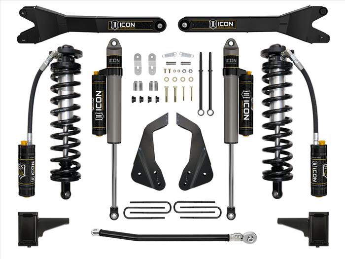 ICON 2005-07 Ford F250/F350 4-5.5" Lift Stage 4 Coilover Conversion w/Radius Arm