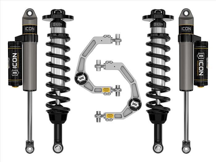 ICON 2021-2023 Ford F-150 4WD, 2.75-3.5" Lift, Stage 2 Suspension System, Billet UCA