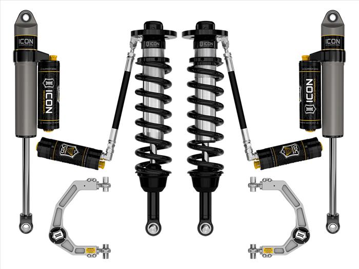 ICON 2021-2023 Ford F-150 4WD, 2.75-3.5" Lift, Stage 4 Suspension System, Billet UCA