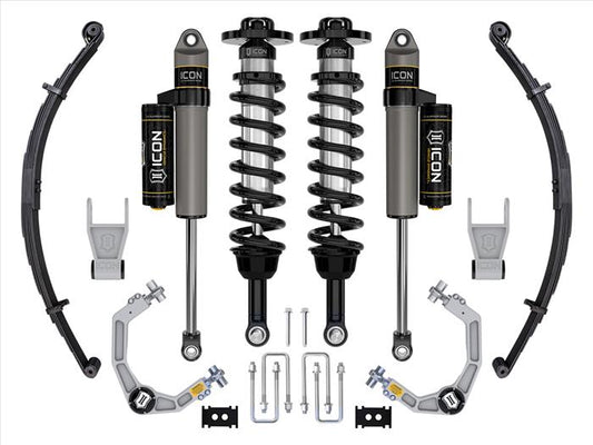 ICON 2021-2023 Ford F-150 Tremor, 2.5-3" Lift, Stage 2 Suspension System, Billet UCA w/ Leaf Packs