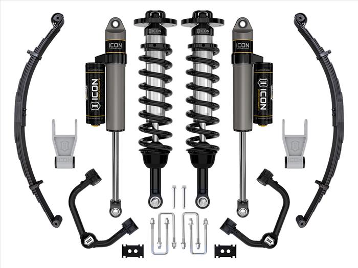 ICON 2021-2023 Ford F-150 Tremor, 2.5-3" Lift, Stage 2 Suspension System, Tubular UCA w/ Leaf Packs