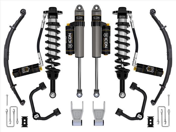 ICON 2021-2023 Ford F-150 Tremor, 2.5-3" Lift, Stage 4 Suspension System, Tubular UCA w/ Leaf Packs