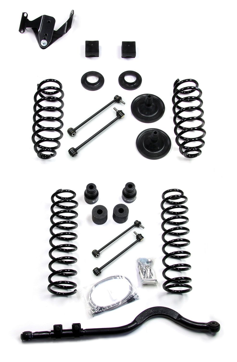JK 4dr: 3" Coil Spring Lift Kit w/ Track Bar ? No Shocks
