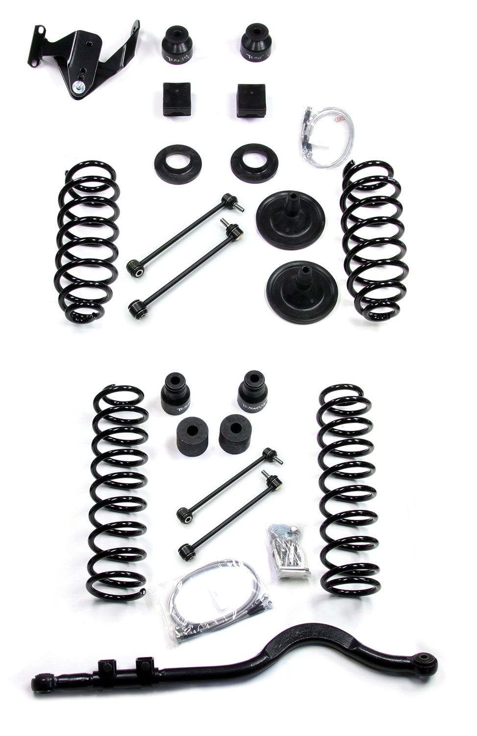 JK 4dr: 4" Coil Spring Lift Kit w/ Track Bar ? No Shocks