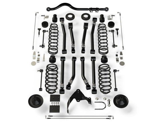 JK 4dr: 4" Suspension System w/ 8 Alpine Short Control Arms ? No Shocks