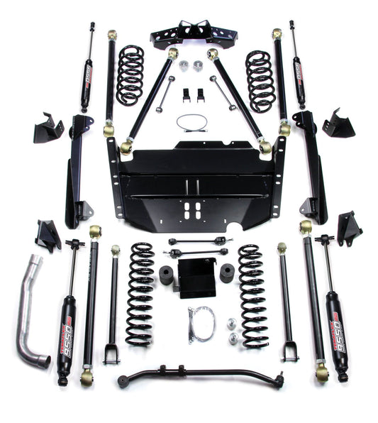 LJ LWB: 4" Pro LCG Long Arm Suspension System & 9550 VSS Twin-Tube Shocks