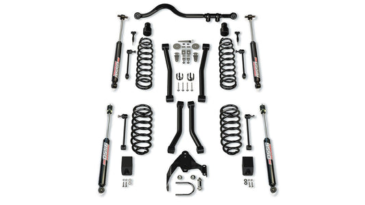 JK 4dr: 3" Suspension System w/ 4 Sport Control Arms & 9550 VSS Twin-Tube
