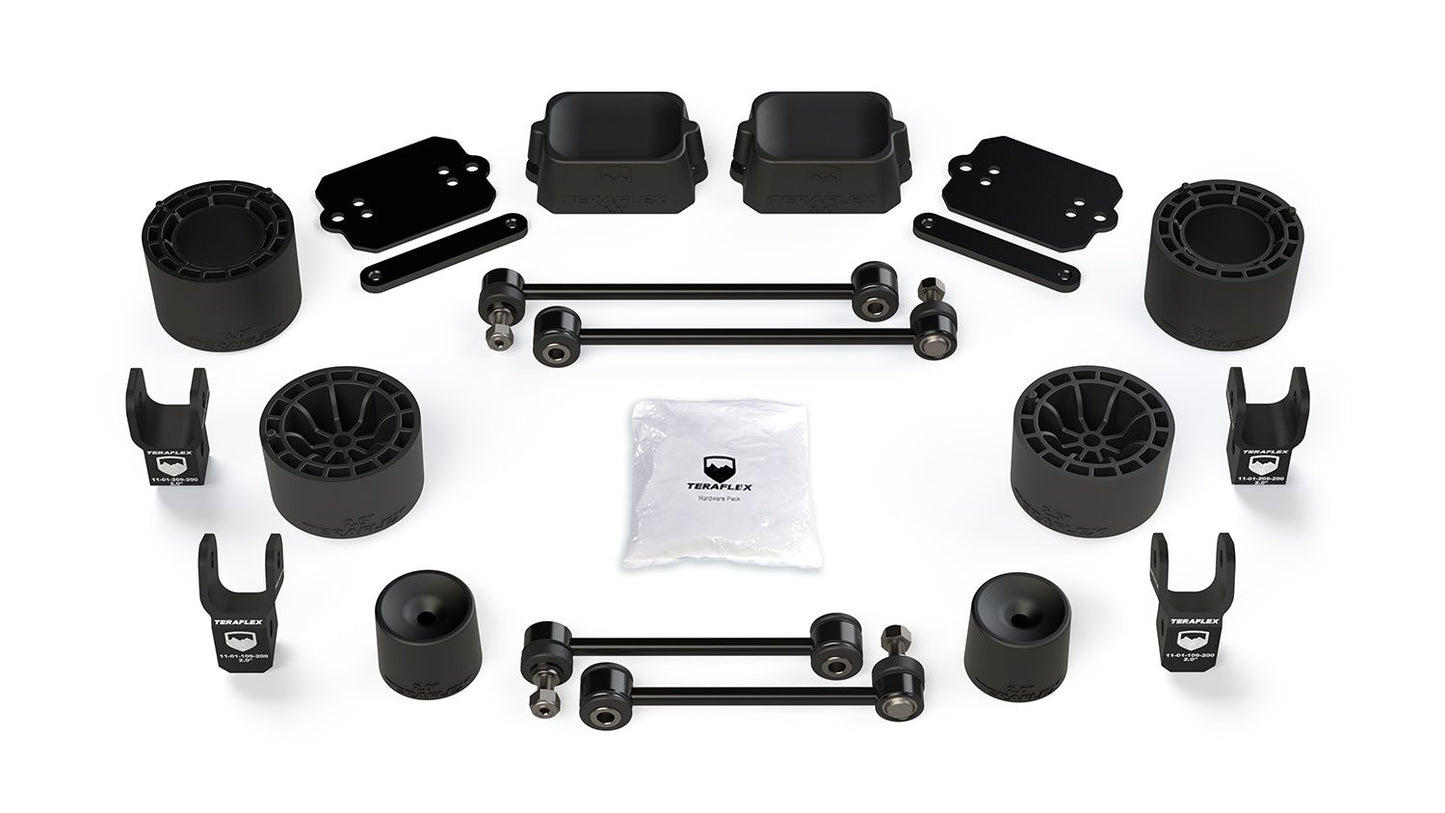 JL 4dr Rubicon: 2.5" Performance Spacer Lift Kit & Shock Extensions