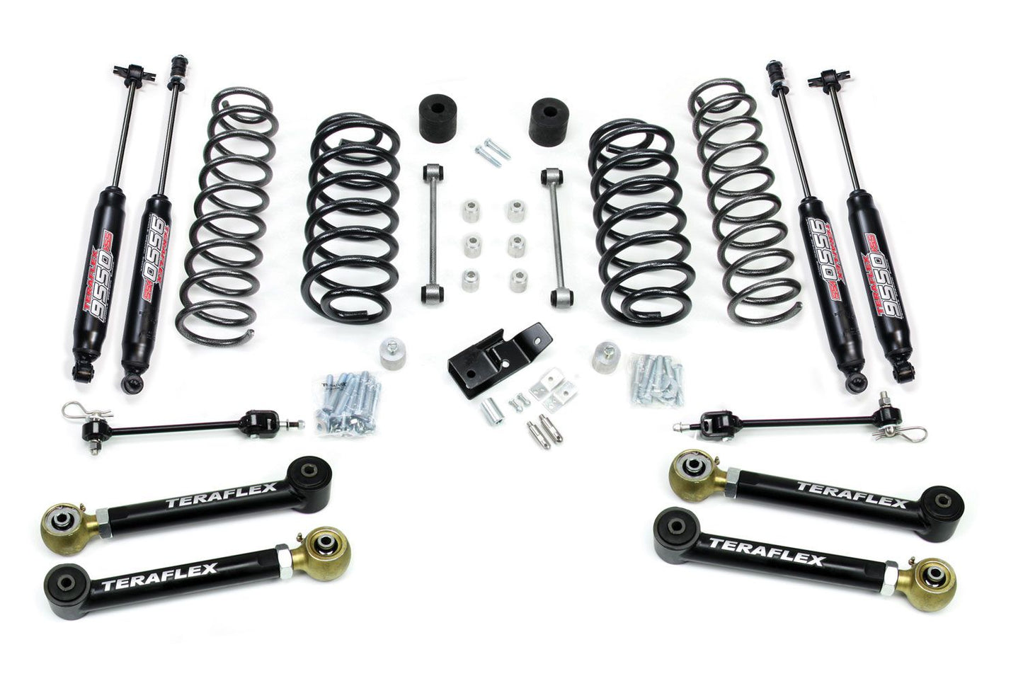 TJ: 4" Suspension System w/ 4 Short Control Arms & 9550 VSS Twin-Tube Shocks