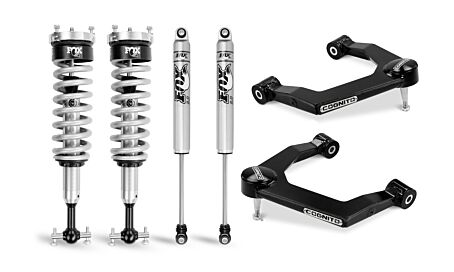 Cognito 1-Inch Performance Leveling Kit With Fox PS Coilover 2.0 IFP Shocks for 2019-2023 Silverado Trail Boss/Sierra AT4 1500 4WD Ball Joint