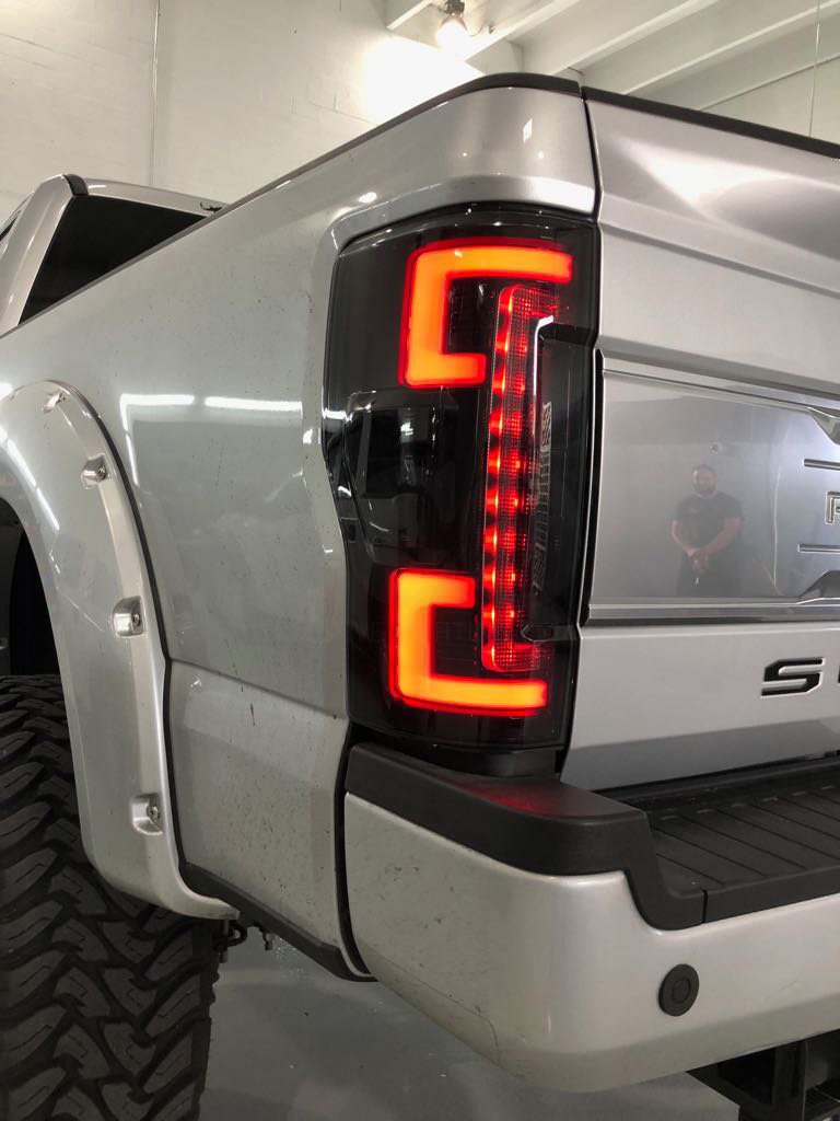 Ford Superduty F250/F350/F450 2020-2022 (Replaces OEM LED Style Tail Lights with BLIS Blind Spot Warning System) OLED TAIL LIGHTS