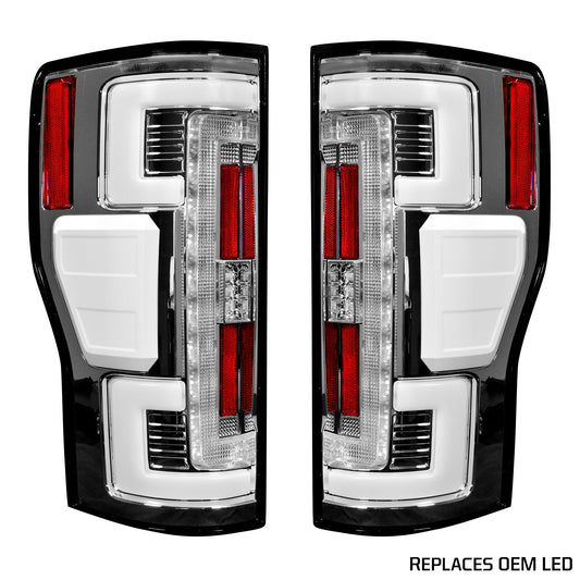 Ford Superduty F250/F350/F450 2020-2022 (Replaces OEM Halogen Style Tail Lights With /Without BLIS Blind Spot Warning System) OLED TAIL LIGHTS
