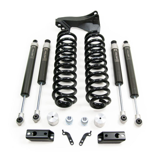 2.5" Coil Spring Front Lift Kit W/Falcon 1.1 Monotube Shocks Front/Rear - Ford Super Duty Diesel 4WD 2017-2019