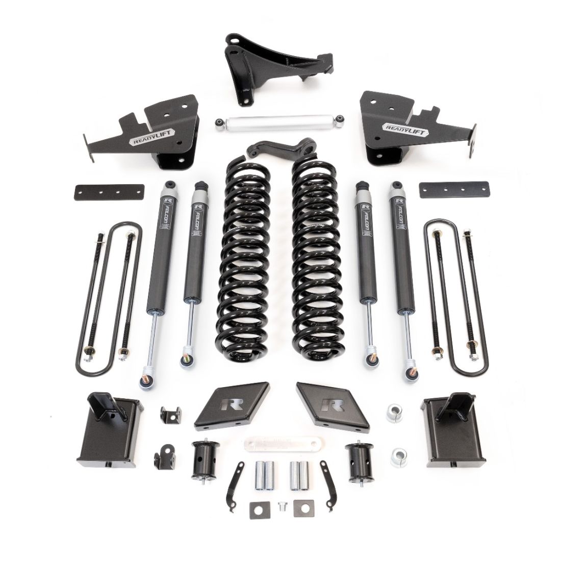 7" Coil Spring Lift Kit With Falcon Shocks - Ford Super Duty Diesel F-250 Without Camper Spring Package 4WD 2017-2022