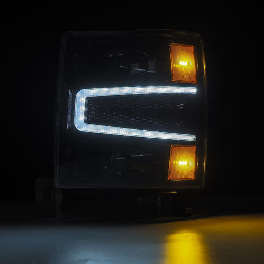 2014-2015 Chevrolet Silverado 1500 Alpharex PRO-Series LED DRL Halogen Projector Headlights