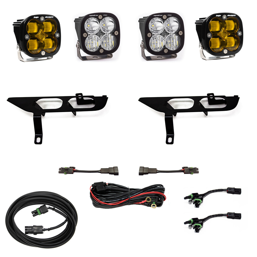 Ford Squadron SAE/Pro Fog Pocket Light Kit Ford 2021-2023 F150, NOTE: w/o Daytime Running Lights (DRL) SAE Fog Amber Toggle