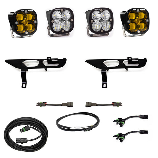 Ford Squadron SAE/Pro Fog Pocket Light Kit Ford 2021-2023 F150, NOTE: w/o Daytime Running Lights (DRL) SAE Fog Amber Upfitter