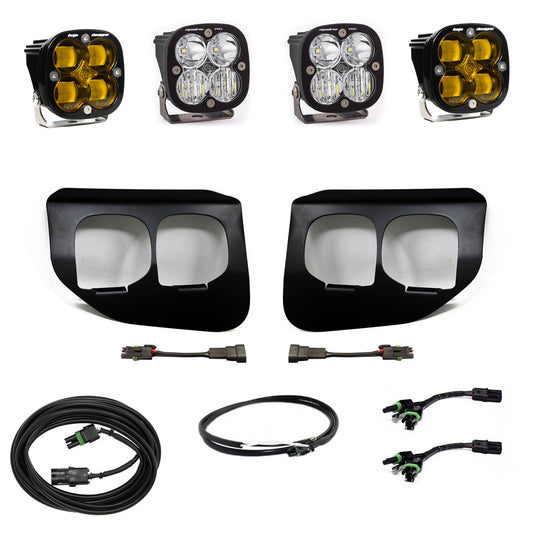 Ford Squadron SAE/Pro Fog Pocket Light Kit Ford 2020-2022 F250/350 Super Duty SAE Fog Amber Upfitter