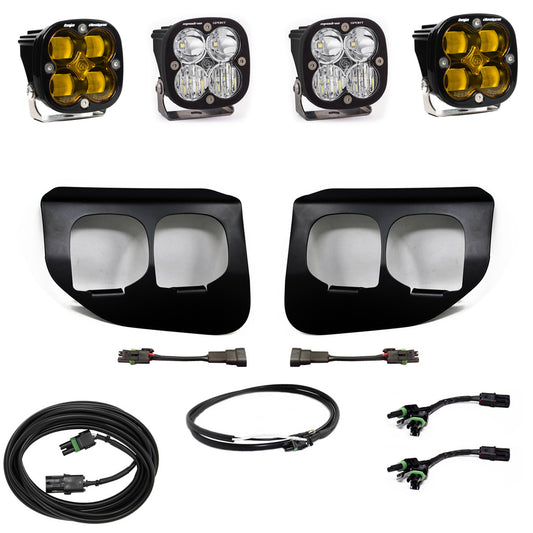 Ford Squadron SAE/Sport Fog Pocket Light Kit Ford 2020-2022 F250/350 Super Duty SAE Fog Amber Upfitter